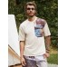 Men Paisley Patchwork Stitching Leisure All Matched T  Shirts