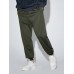 Men Pure Drawstring Loose Jogging Sweatpants