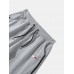 Men Jogger Sweatpants Drawstring Elastic Waist Ankle Length Pants