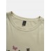 Men Butterfly   Sketches Letter Print Leisure All Matched Skin Friendly T  Shirts