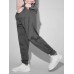 Men Patchwork Loose Drawstring Jogging Sweatpants