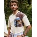 Men Paisley Patchwork Stitching Leisure All Matched T  Shirts