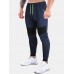 Men Jogger Sweatpants Zip Pocket Elastic Waist Ankle Length Pants