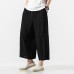 Mens Linen Pants Wide Leg Baggy Holiday Casual Trousers Hiking Sport Cycling Pants