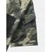 Men Camo Print Patchwork Front Zip Skin Friendly Short Sleeve Casual T  Shirt