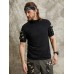 Men Camo Double Pocket Velcros Details Casual Skin Friendly Short Sleeve T  Shirt