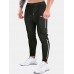 Men Jogger Sweatpants Drawstring Elastic Waist Ankle Length Pants