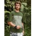 Men Flat Pocket Stitching Colorblock Camping Soft Breathable T  Shirts