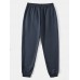 Men Jogger Sweatpants Colorblock Elastic Waist Ankle Length Pants